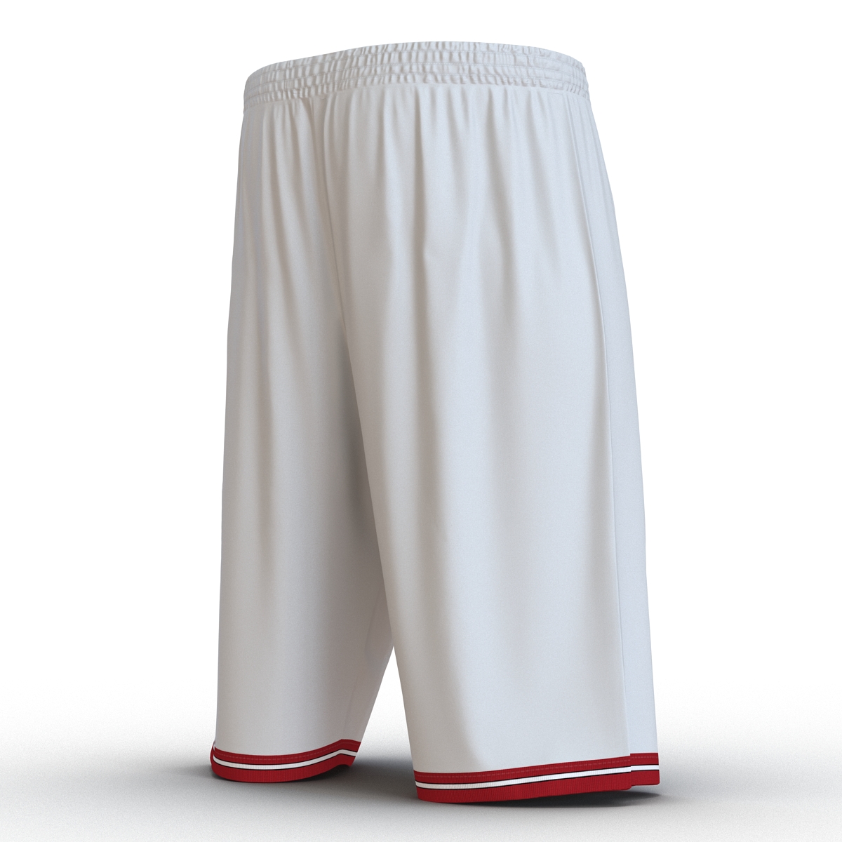 3D Basketball Shorts White model