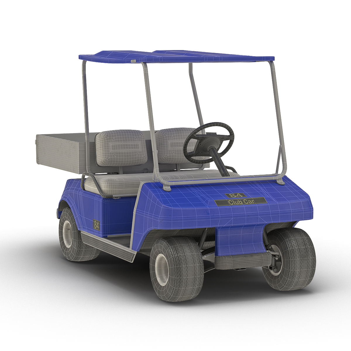 Golf Cart Blue 3D model