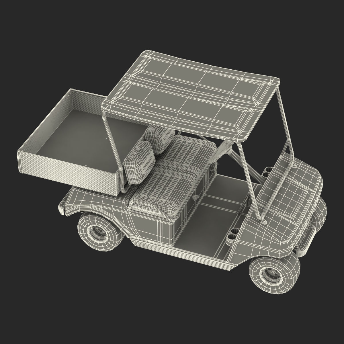 Golf Cart Blue 3D model