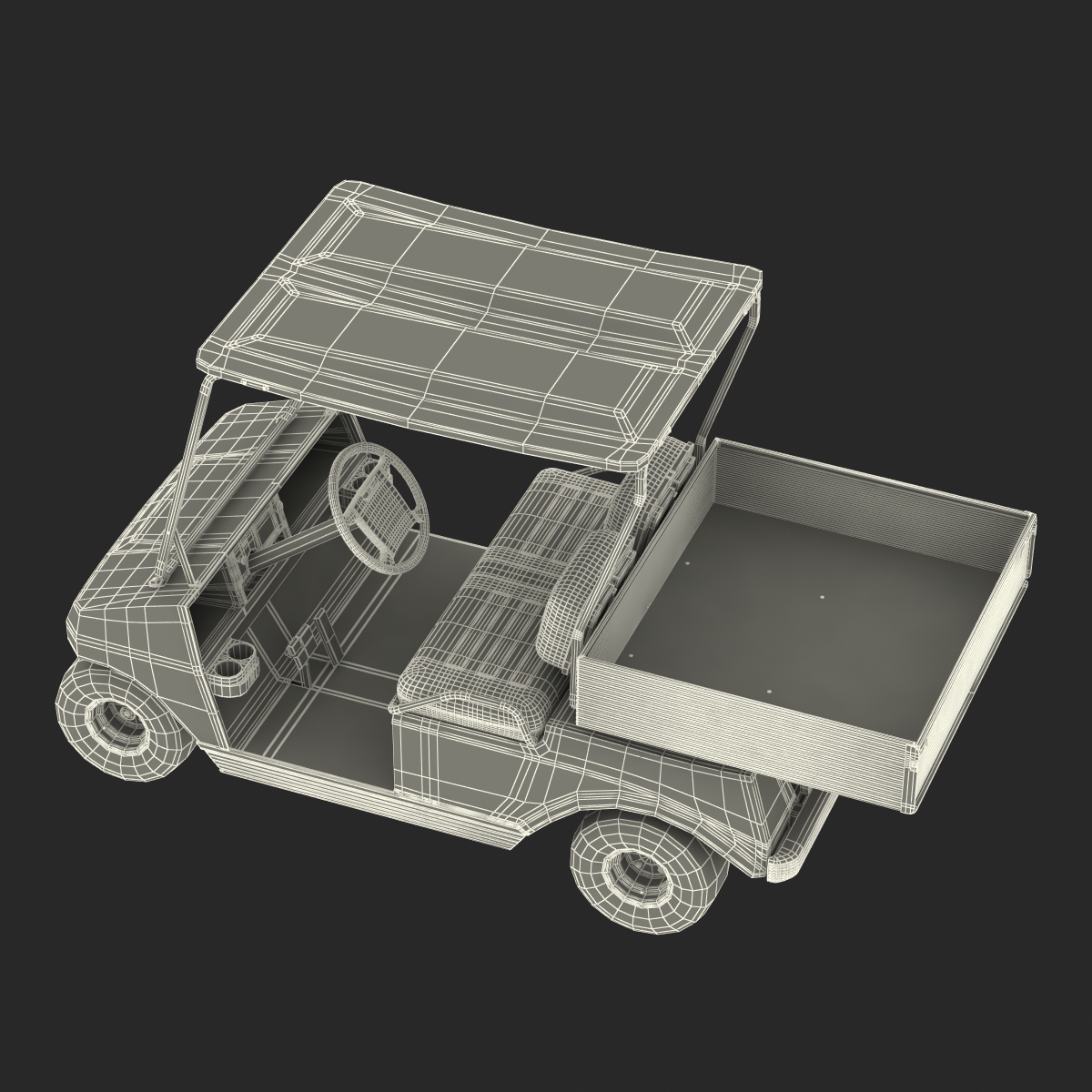 Golf Cart Blue 3D model