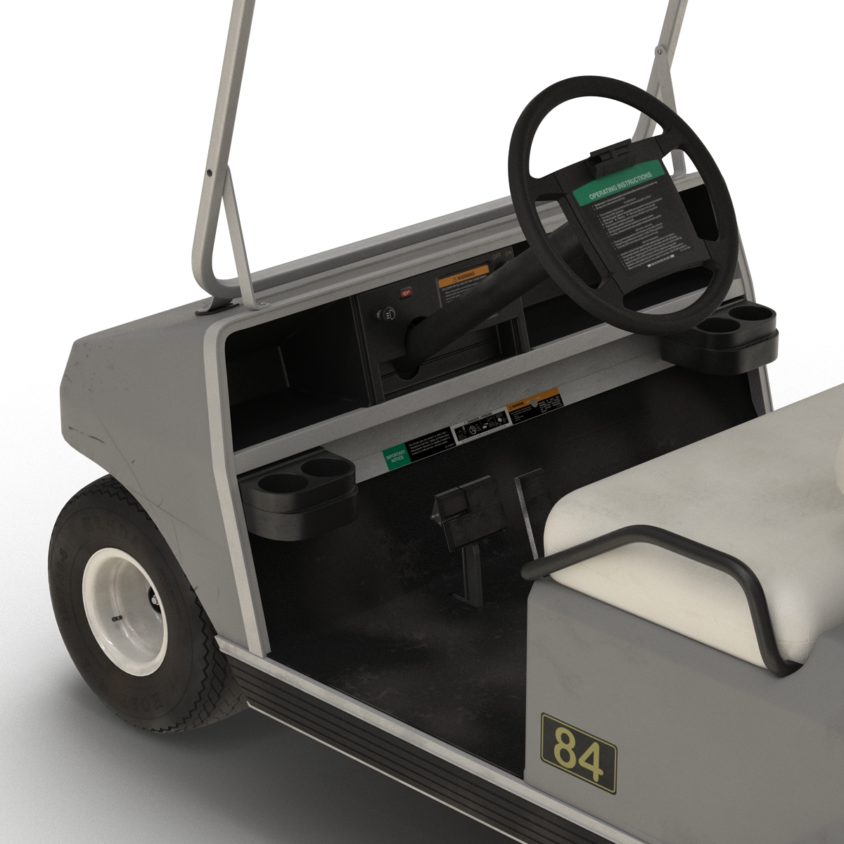 Golf Cart Gray 3D model