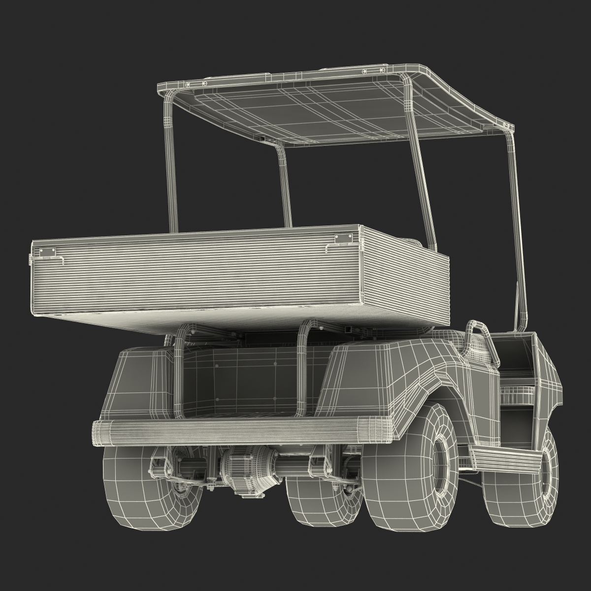 Golf Cart Gray 3D model