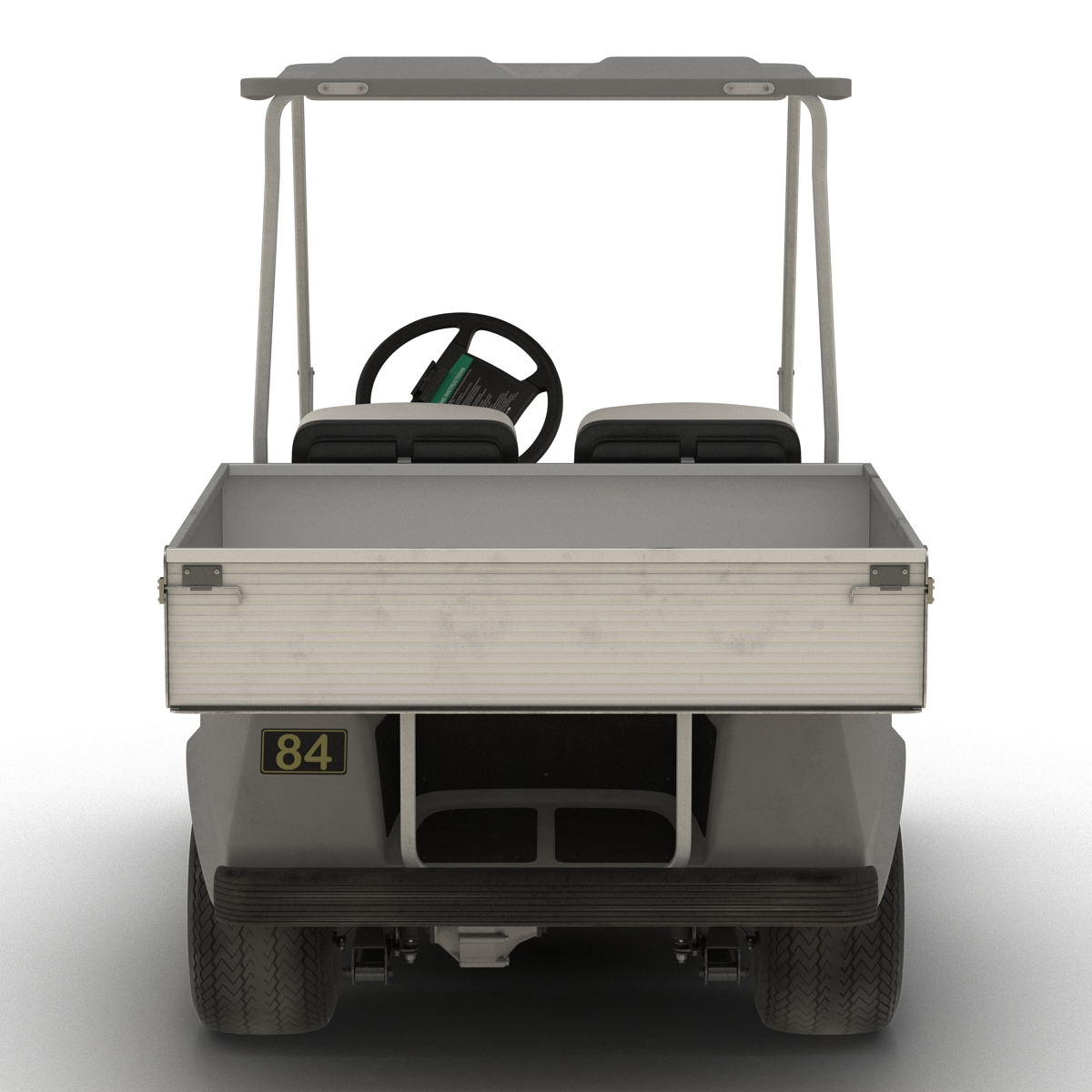 3D Golf Cart Gray Rigged