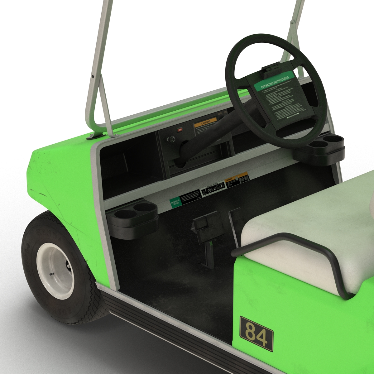 3D model Golf Cart Green