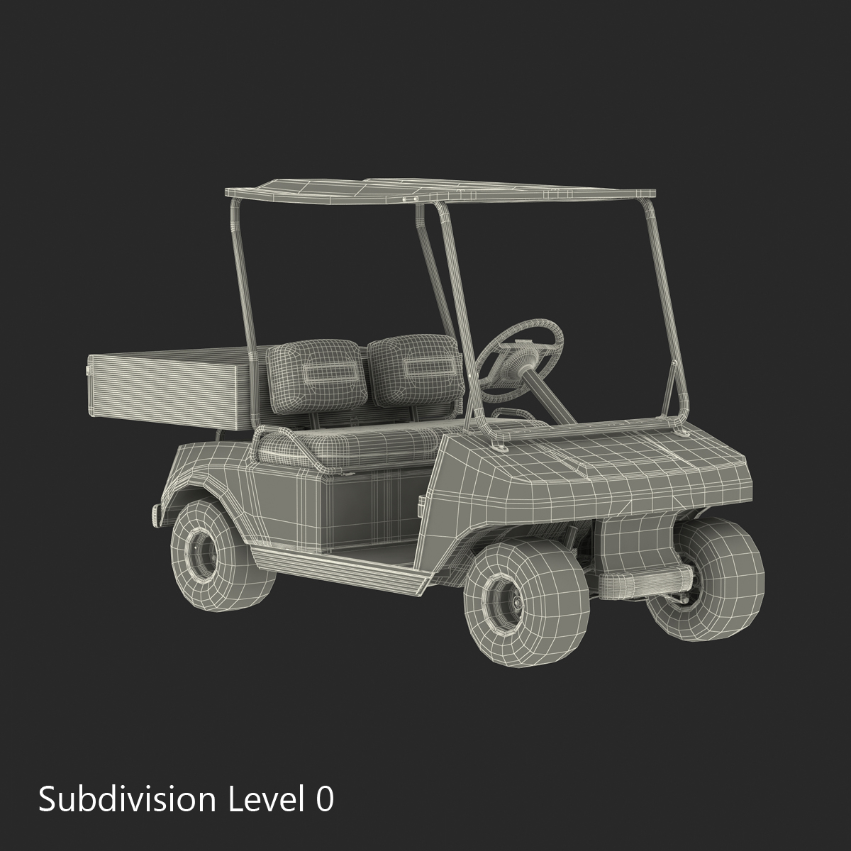 3D model Golf Cart Green