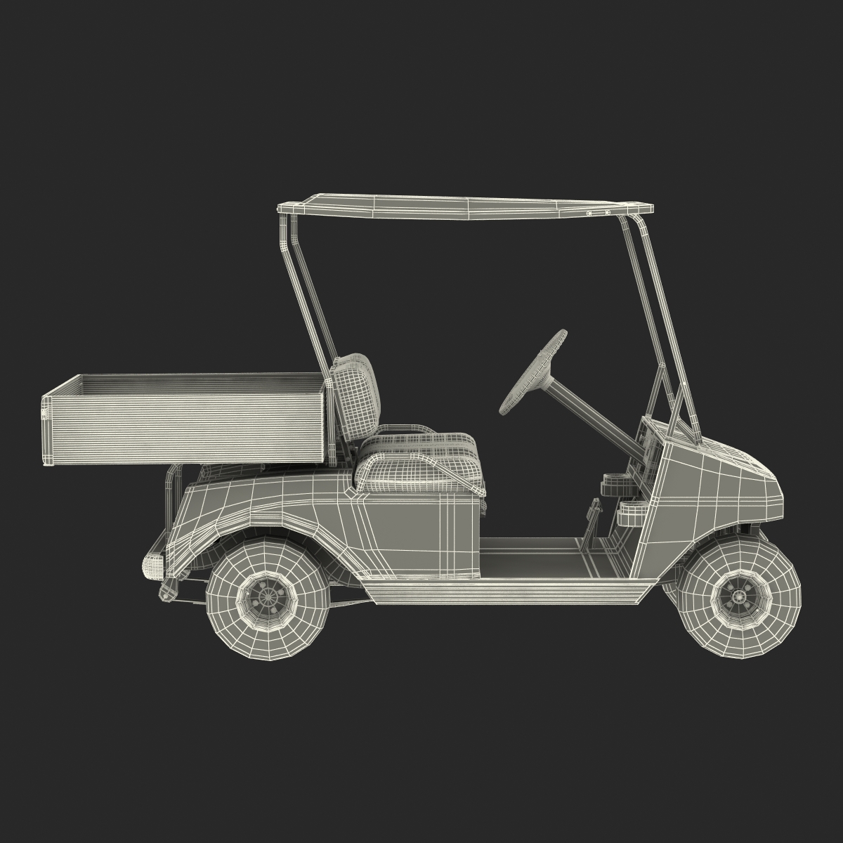 3D model Golf Cart Green