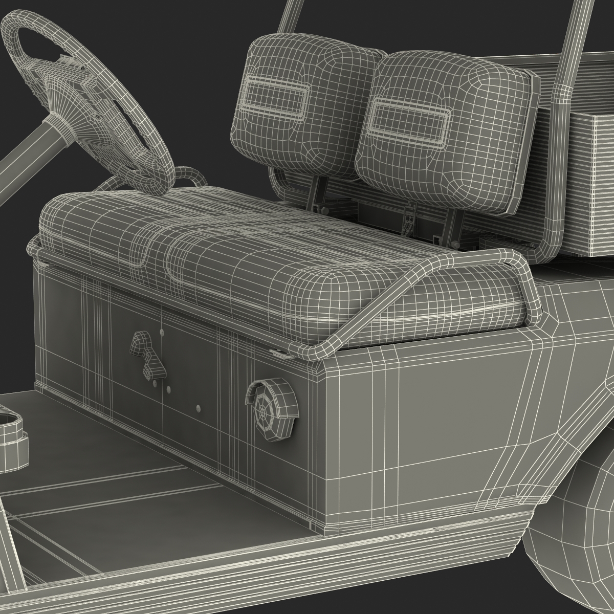 3D model Golf Cart Green