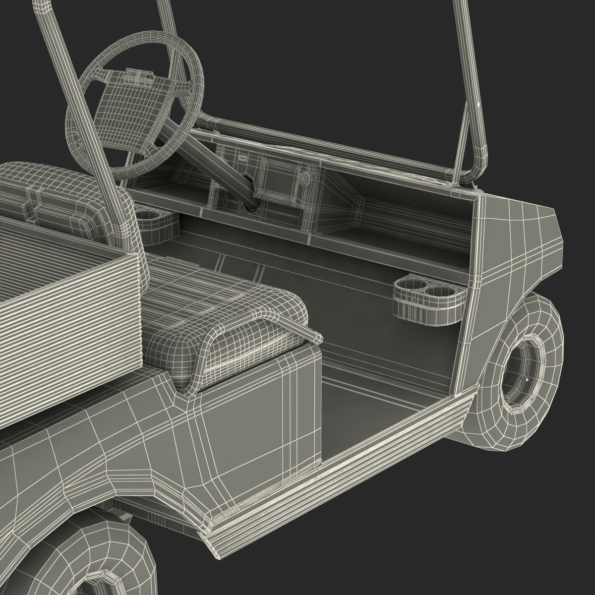 Golf Cart Green Rigged 3D