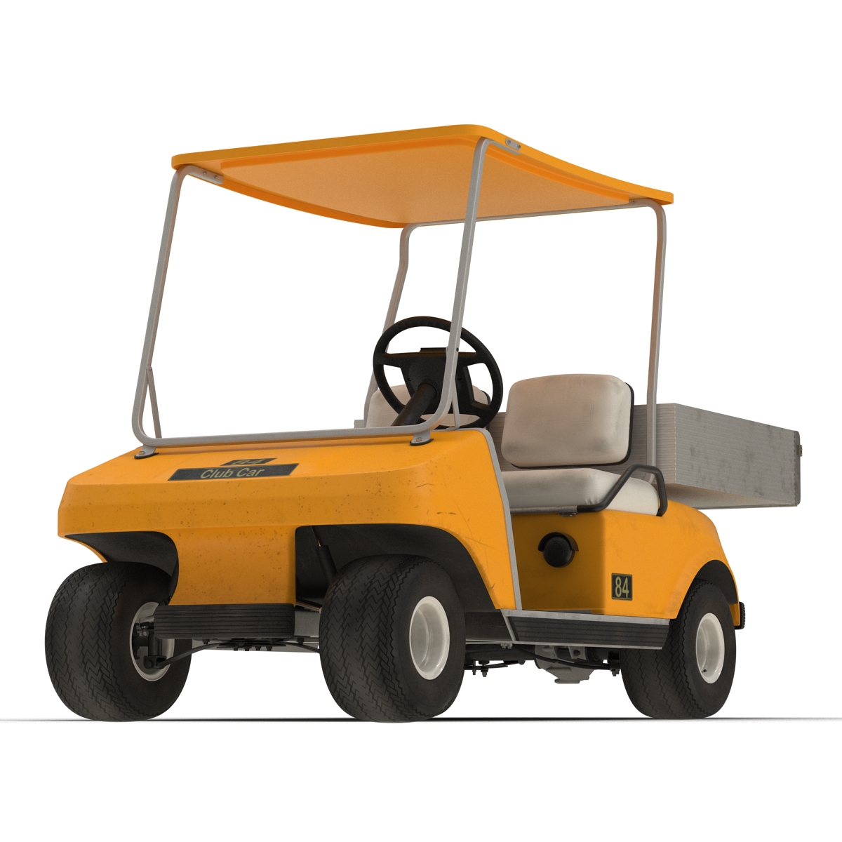 3D Golf Cart Orange