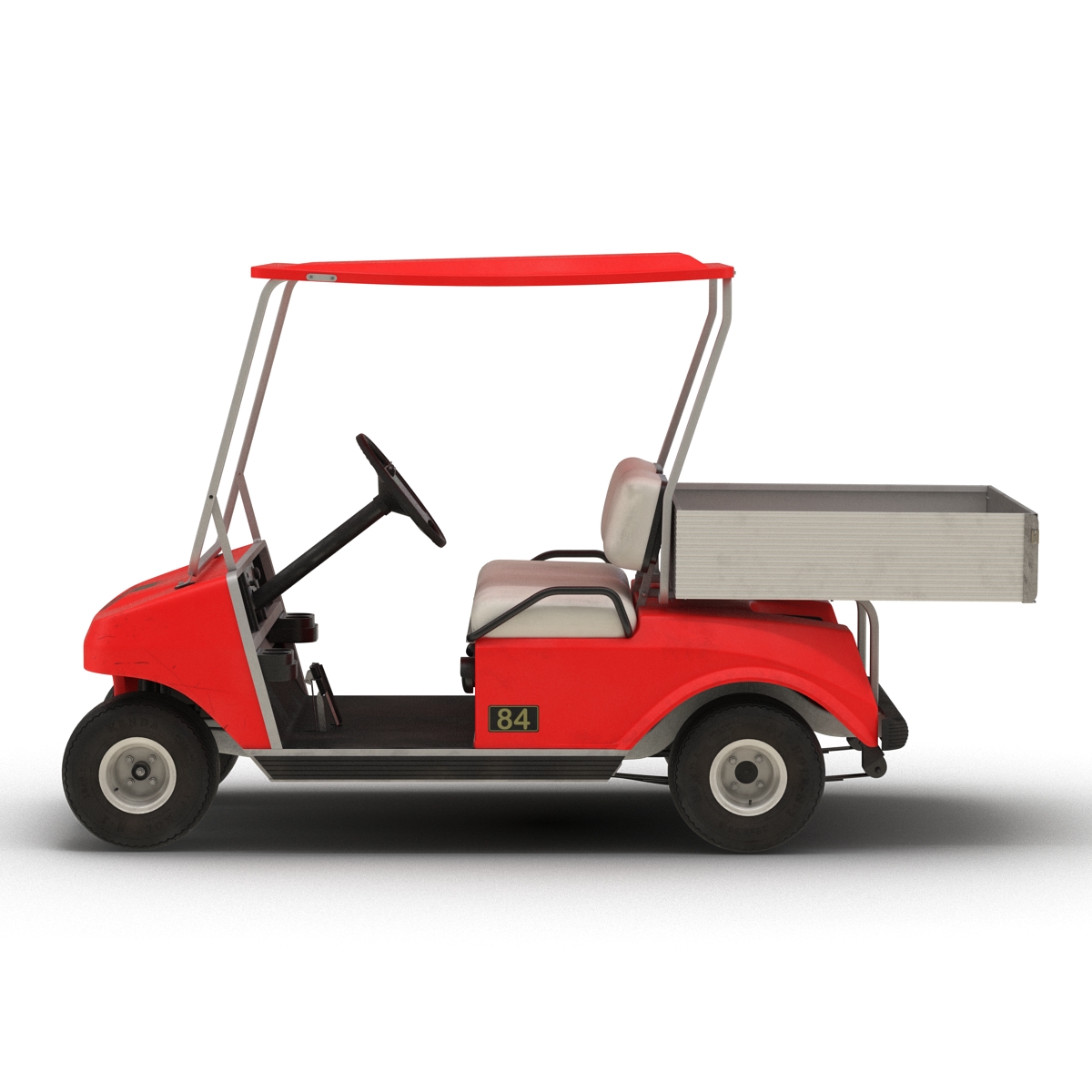 3D Golf Cart Red model