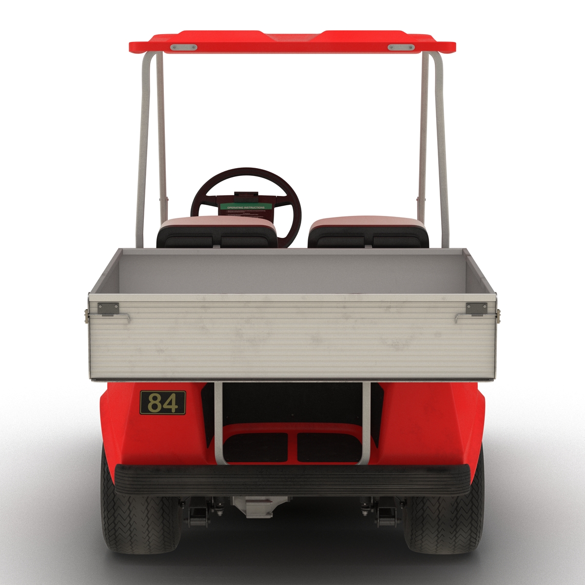 3D Golf Cart Red model