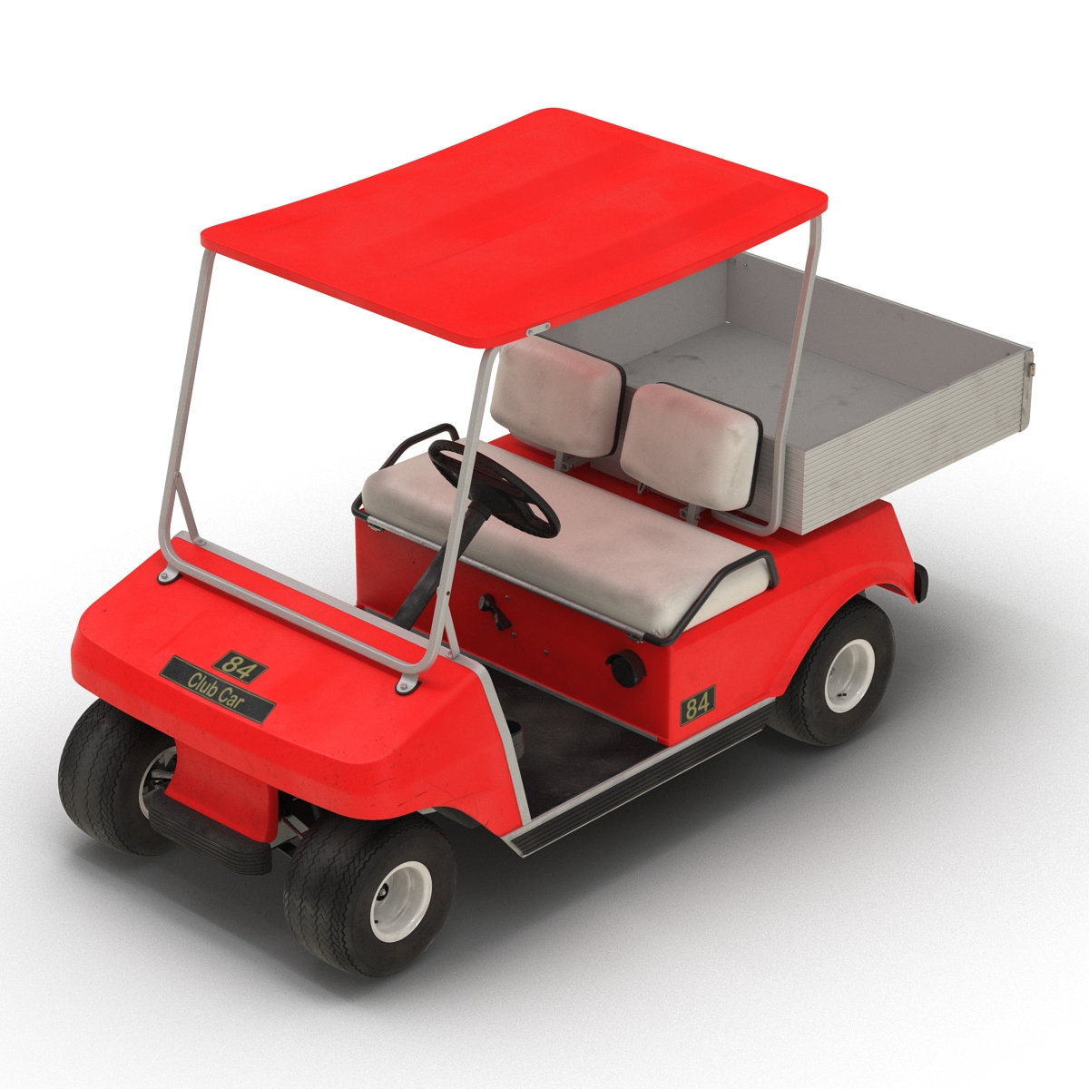 3D Golf Cart Red model