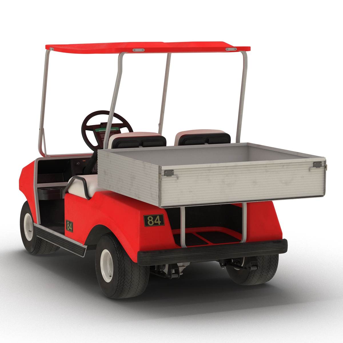 3D Golf Cart Red model