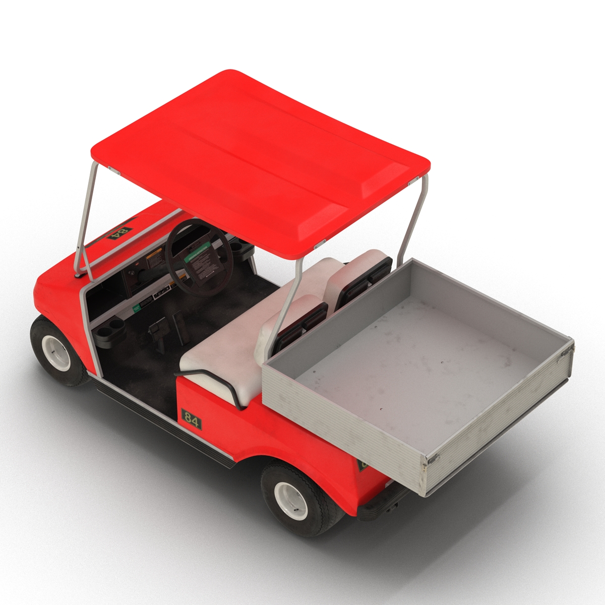 3D Golf Cart Red model