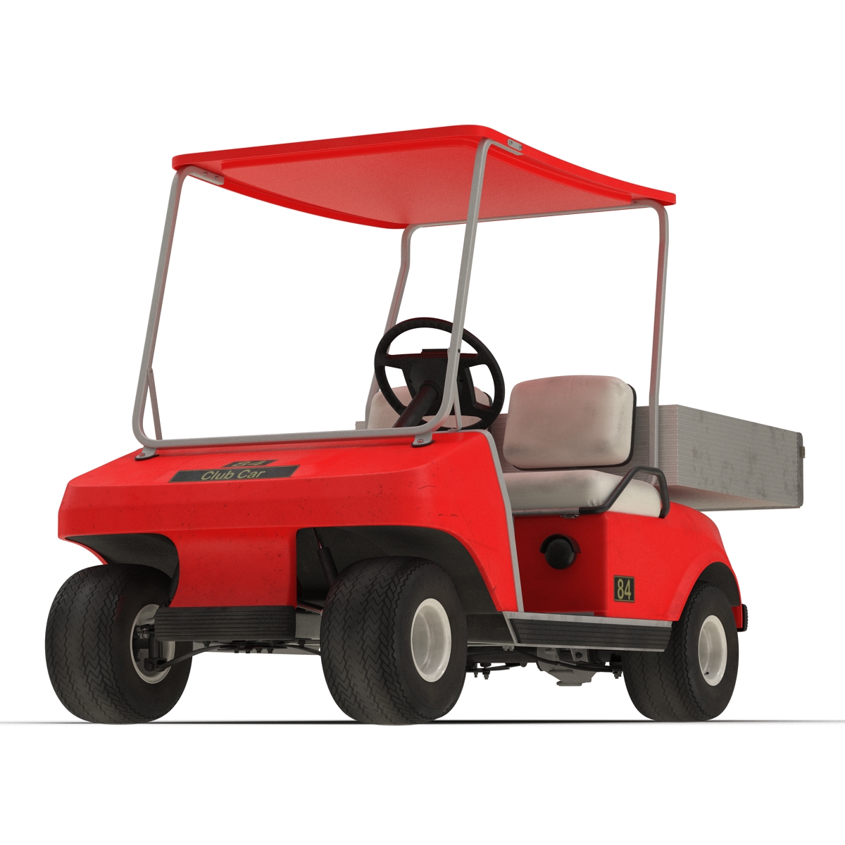 3D Golf Cart Red model