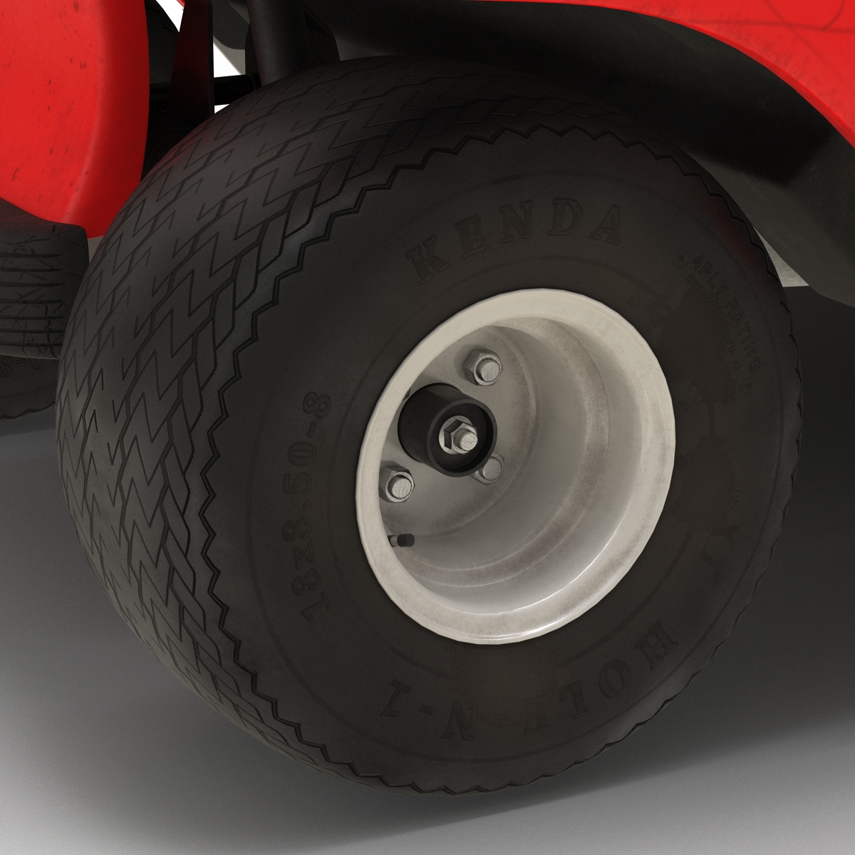 3D model Golf Cart Red Rigged