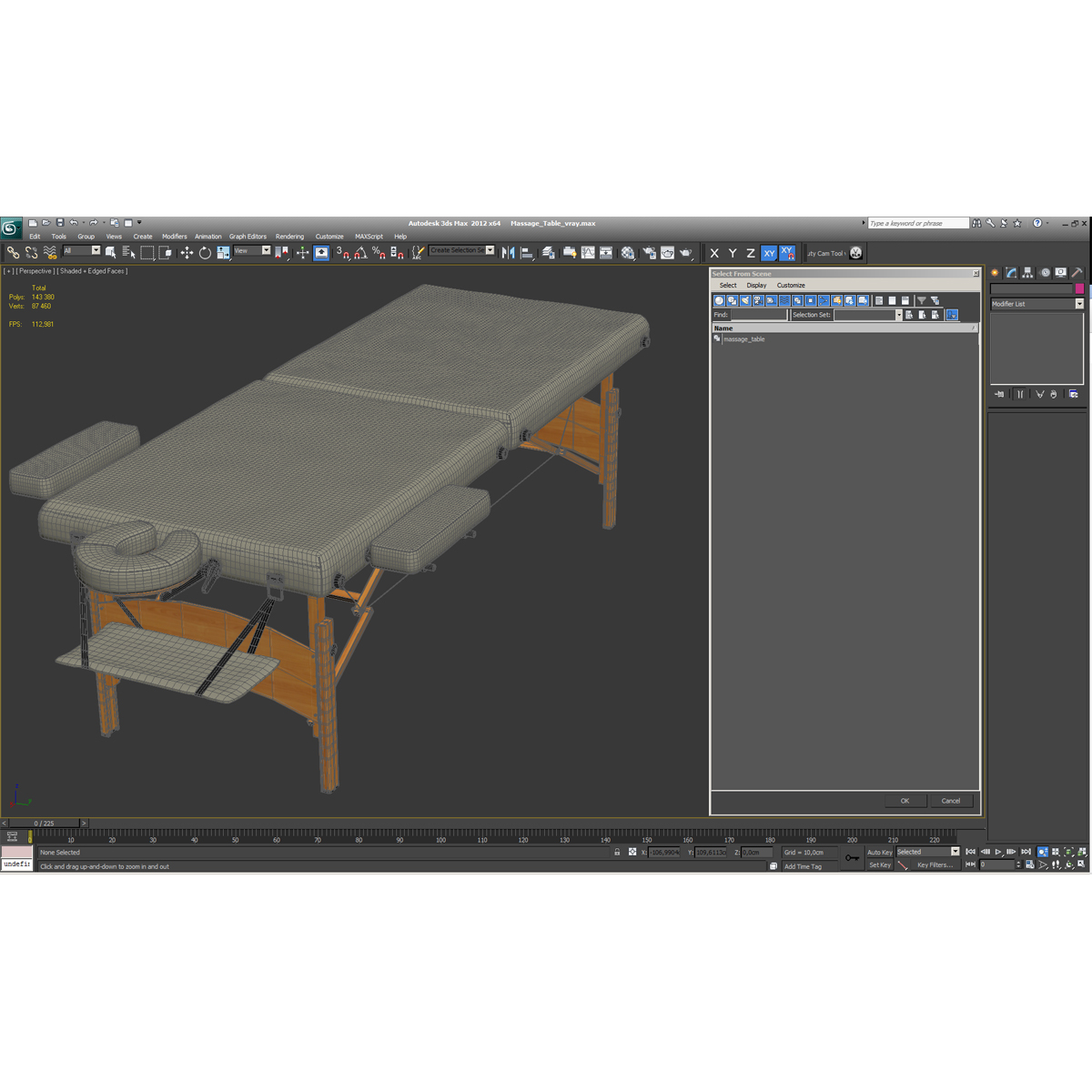 3D Massage Table model