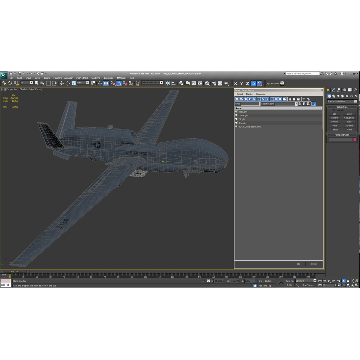 3D model RQ 4 Global Hawk UAV