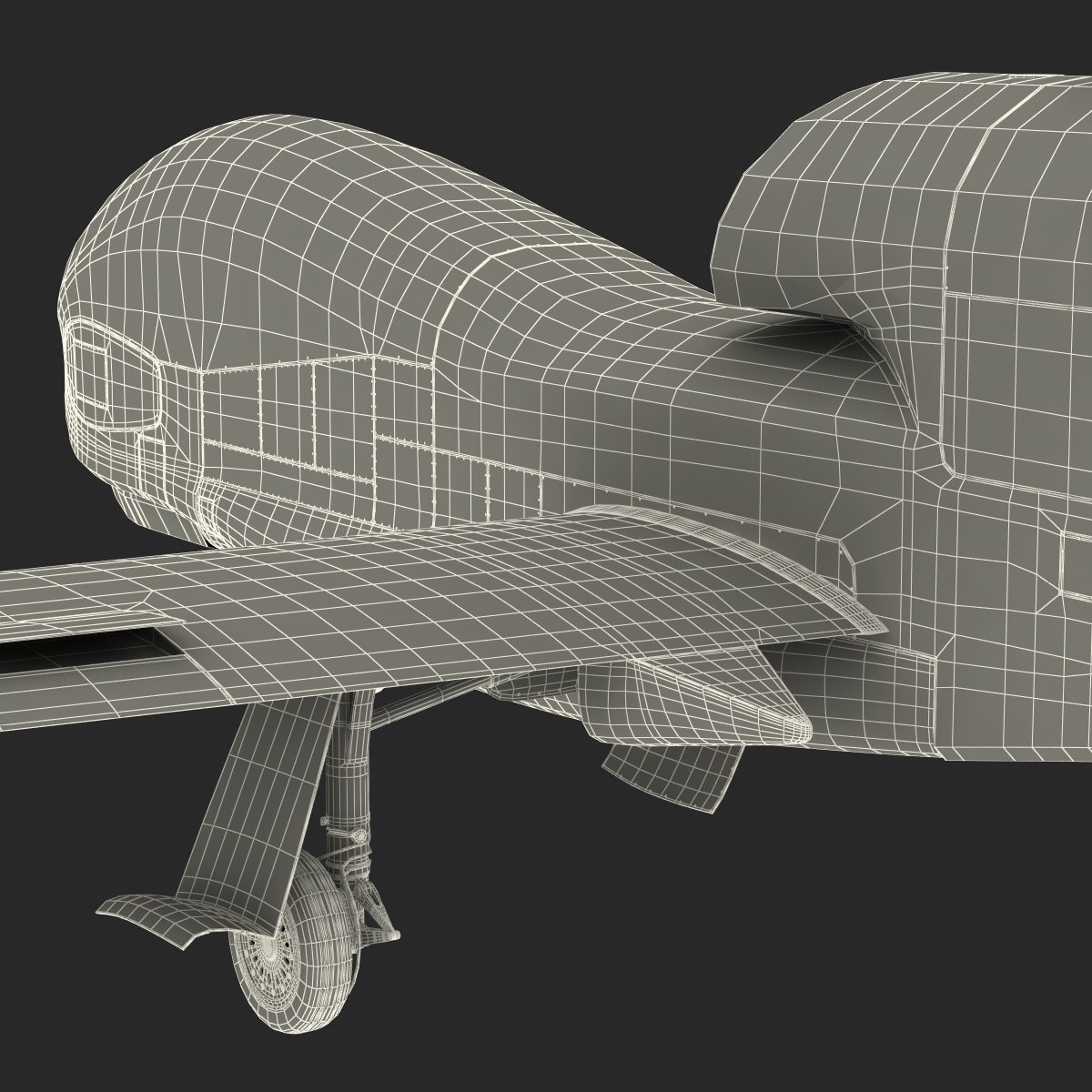 3D model RQ 4 Global Hawk UAV