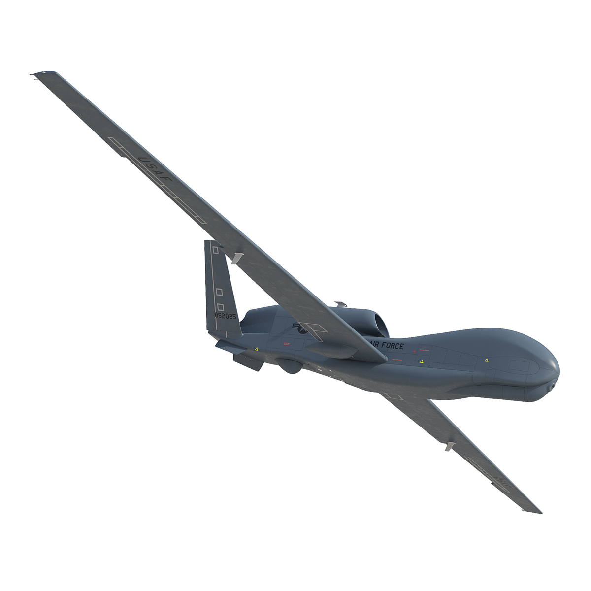 RQ 4 Global Hawk UAV Rigged 3D