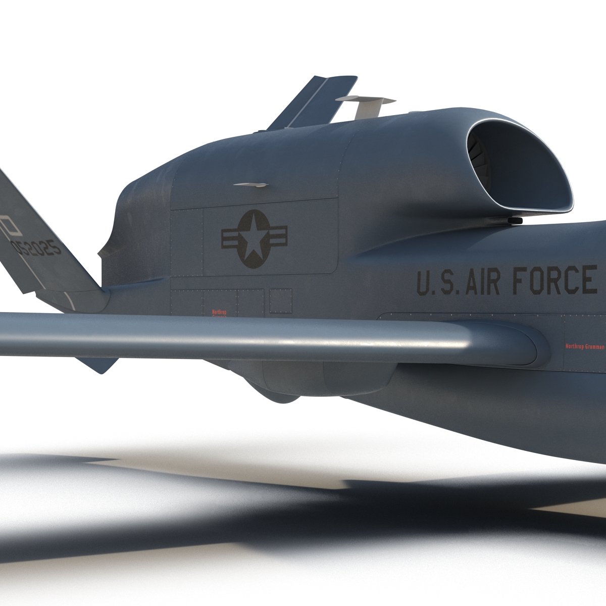 RQ 4 Global Hawk UAV Rigged 3D