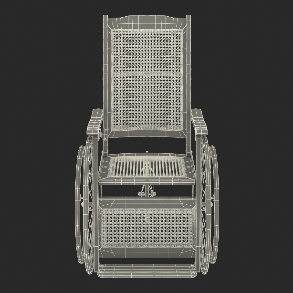 3D Vintage Wheelchair model