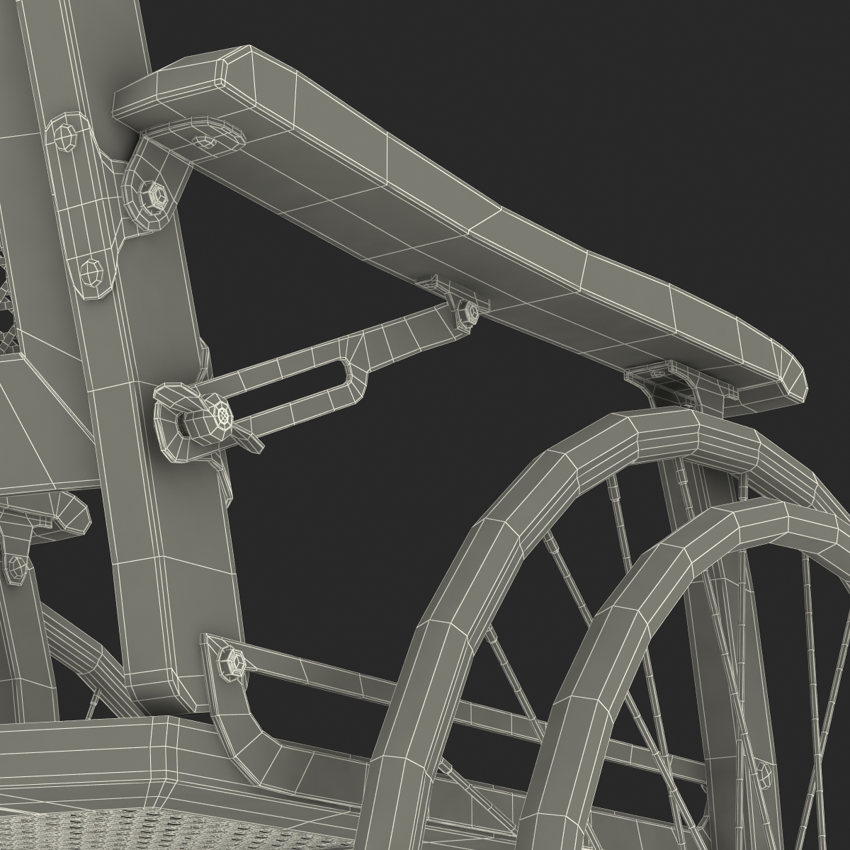 3D Vintage Wheelchair model