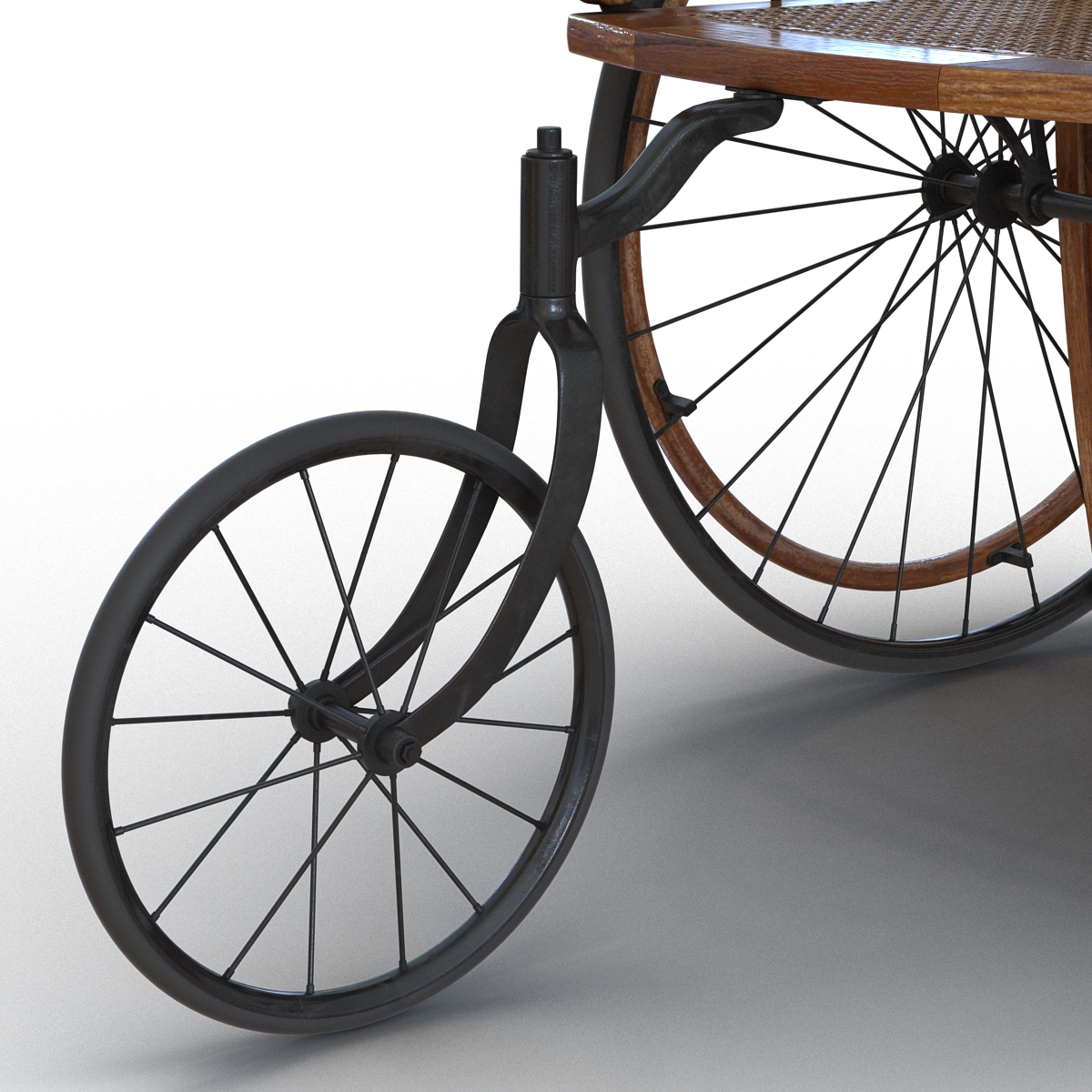 3D model Vintage Wheelchair Rigged