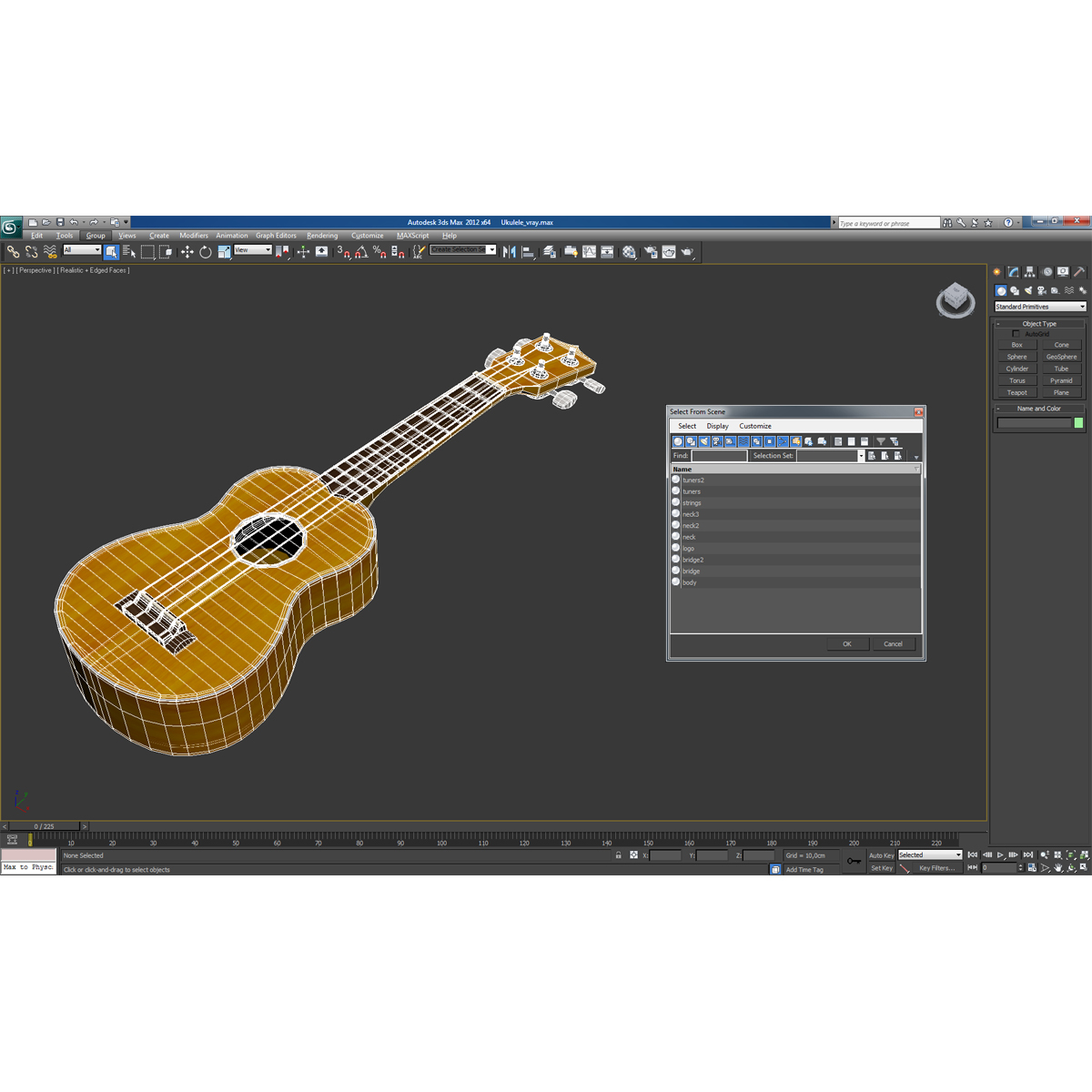 Ukulele 3D model