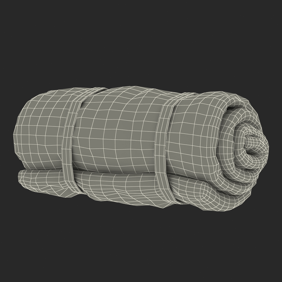 Folded Sleeping Bag 3D model