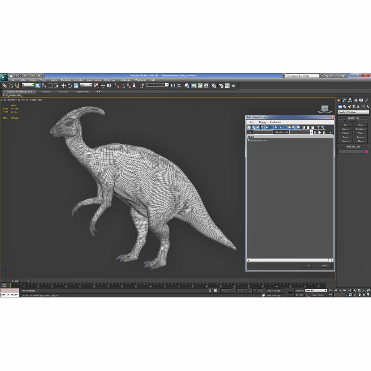 Parasaurolophus Pose 4 3D