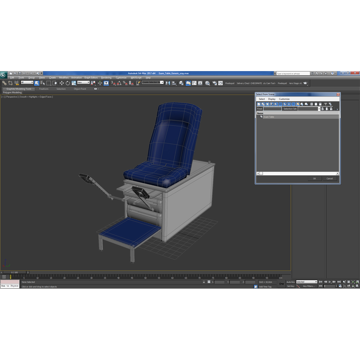 3D Exam Table Generic model