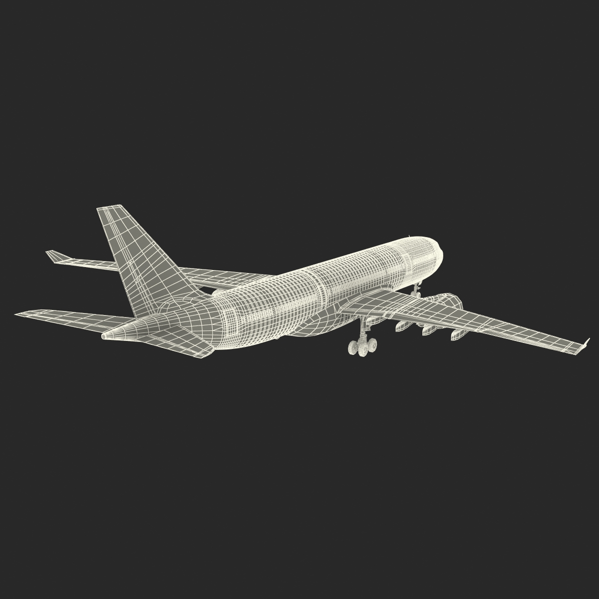 Jet Airliner Airbus A330-200 Northwest Airlines Rigged 3D model