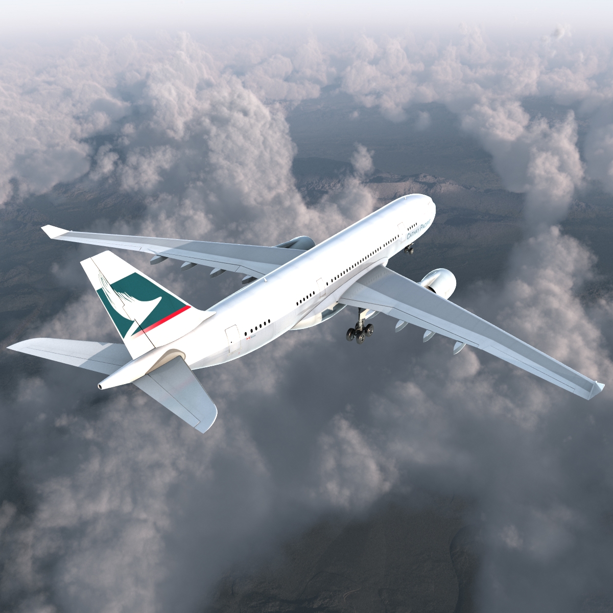 3D model Airbus A330 P2F Cathay Pacific