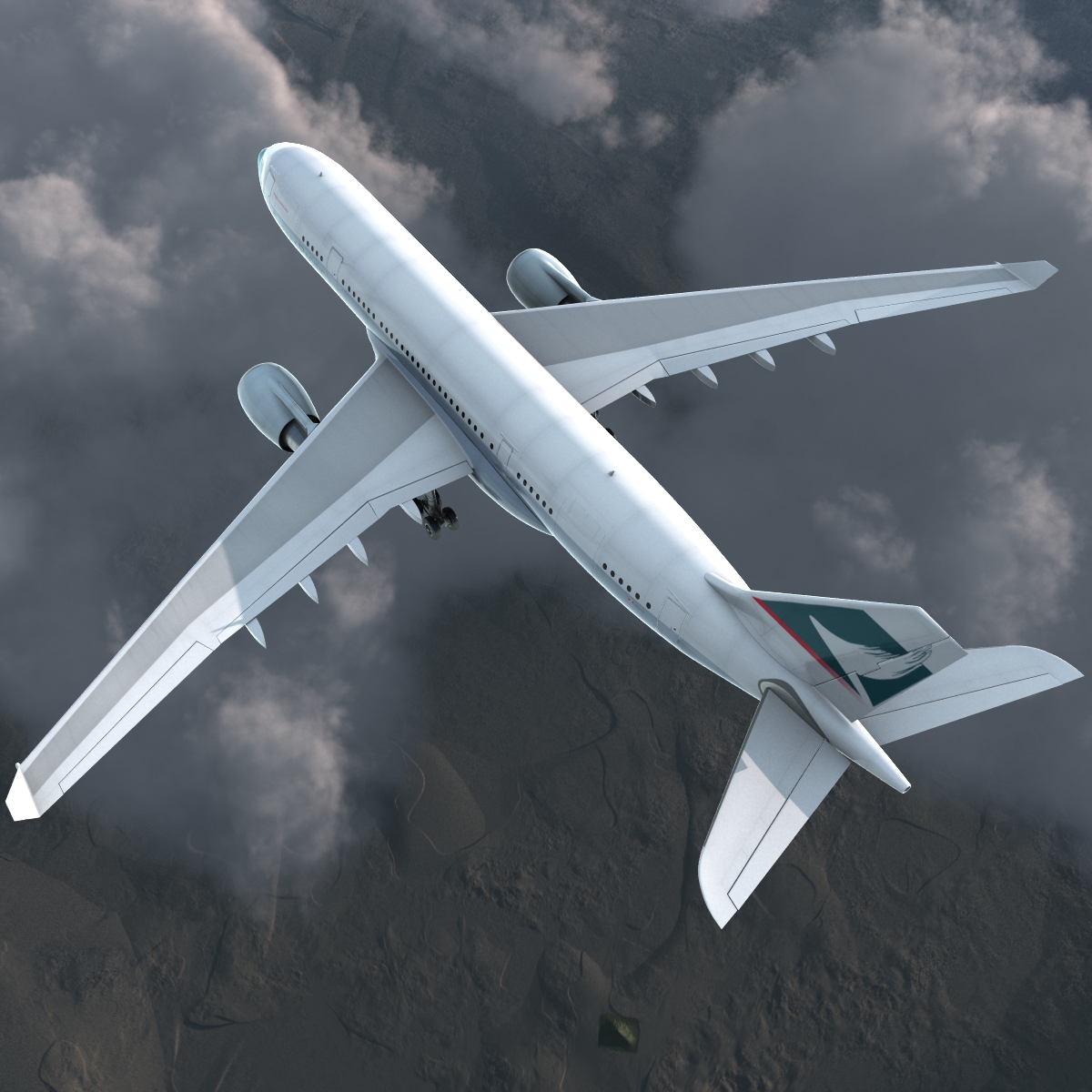 3D model Airbus A330 P2F Cathay Pacific