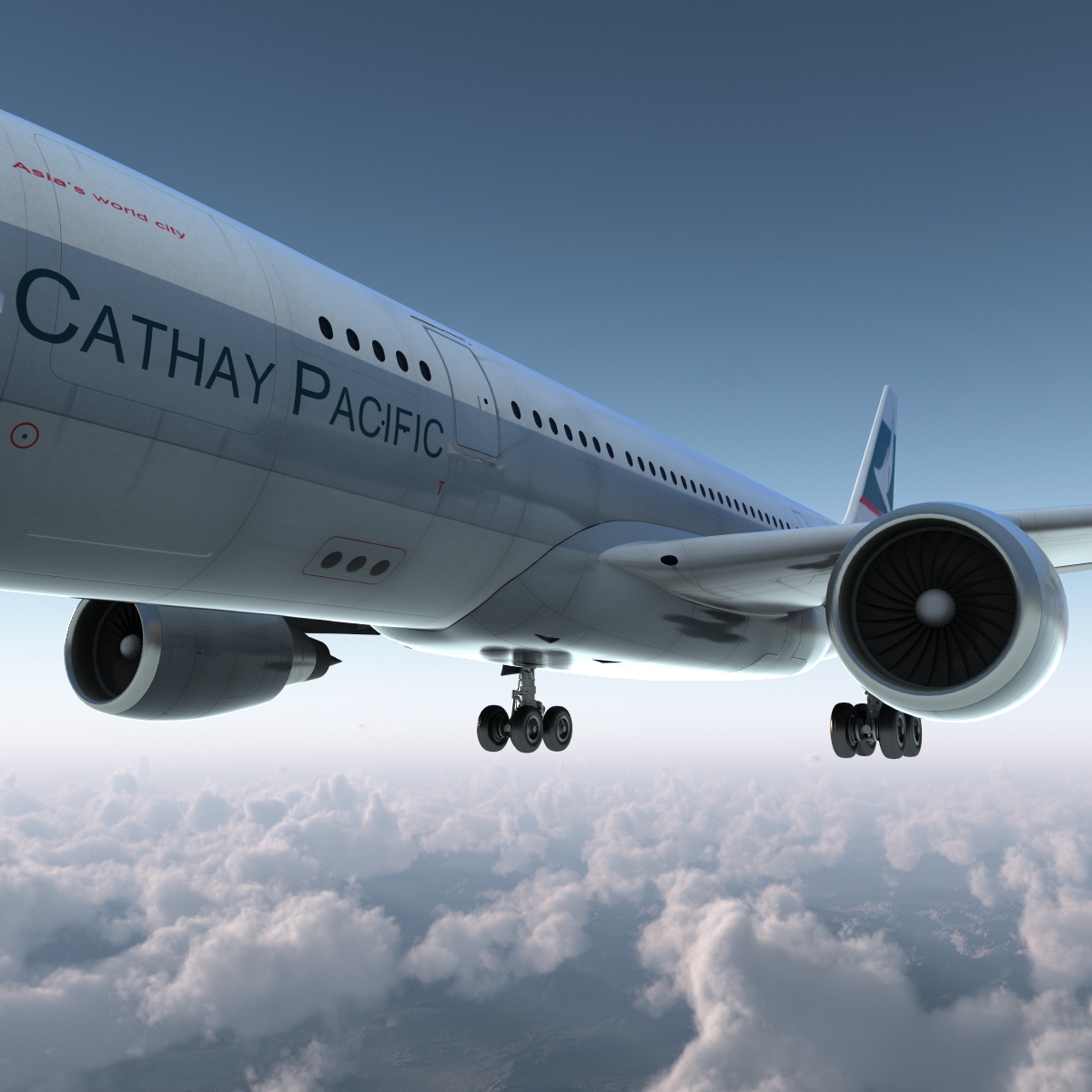 3D model Airbus A330 P2F Cathay Pacific