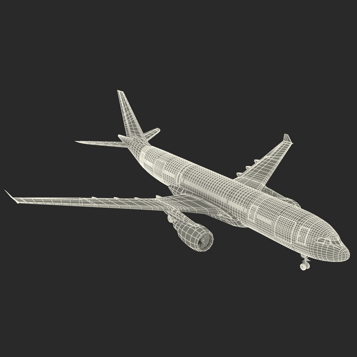 3D model Airbus A330 P2F Cathay Pacific