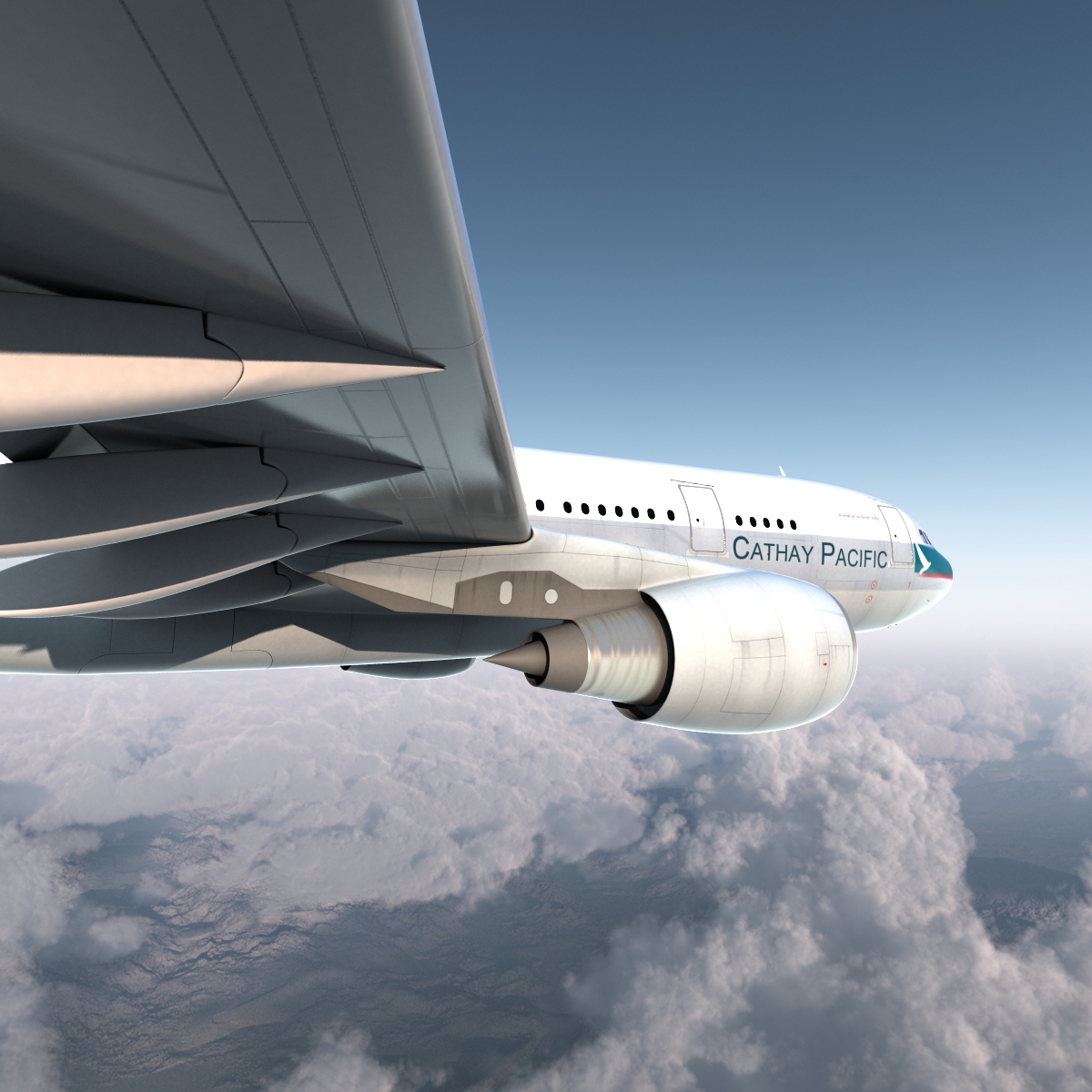 Airbus A330 P2F Cathay Pacific Rigged 3D