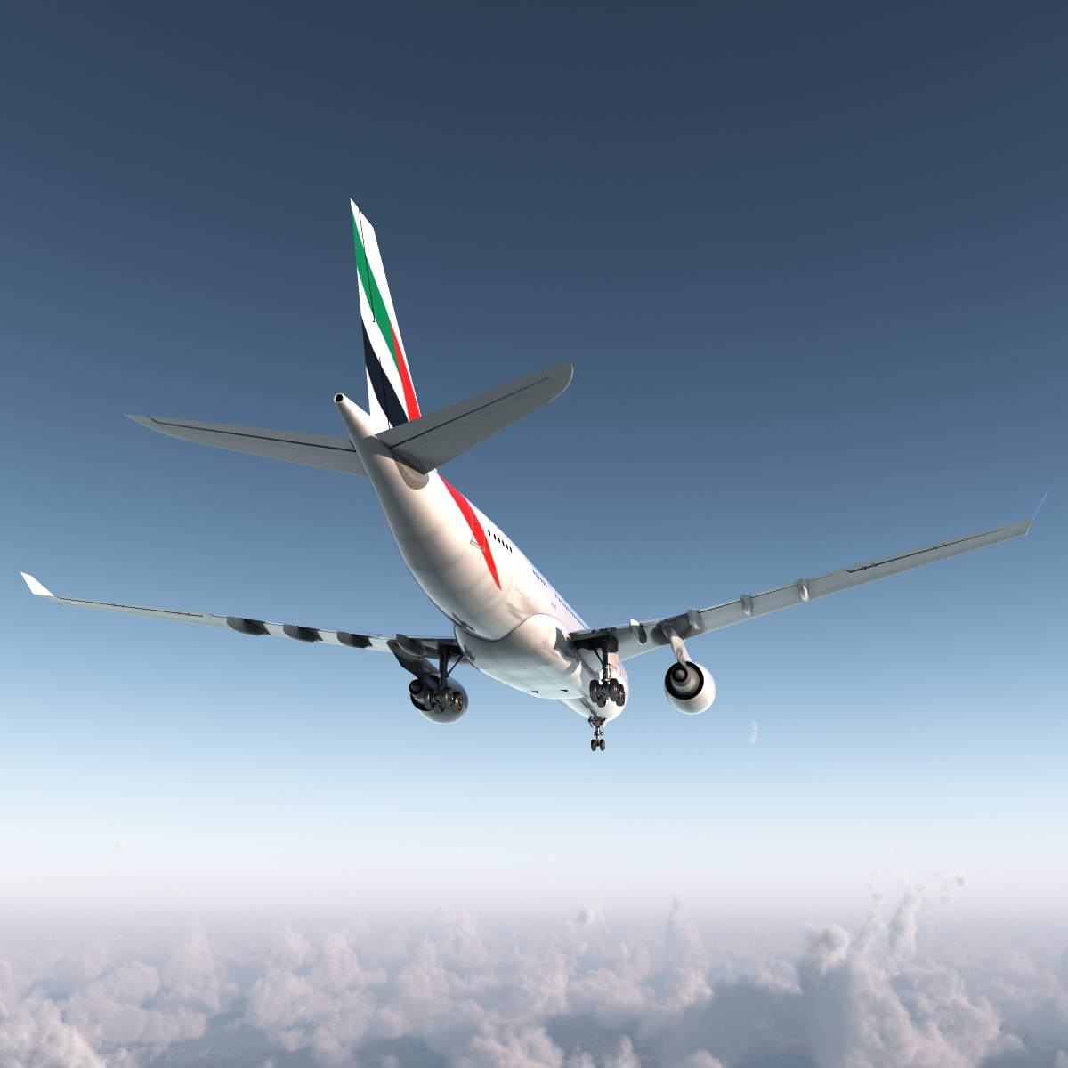 Airbus A330 P2F Emirates 3D model