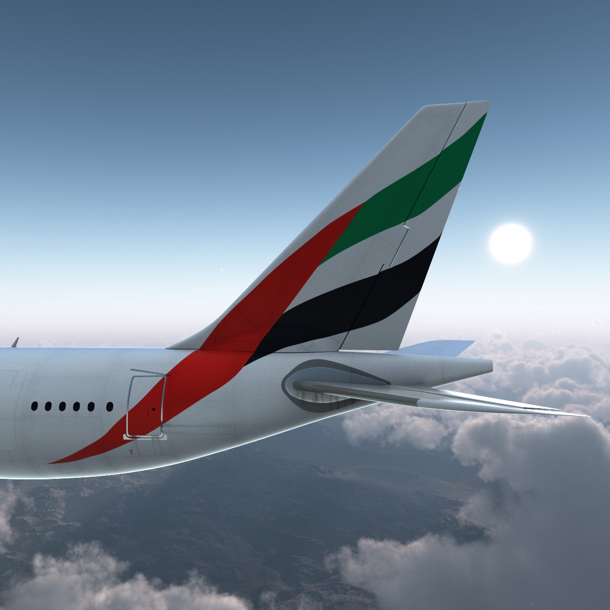 Airbus A330 P2F Emirates 3D model