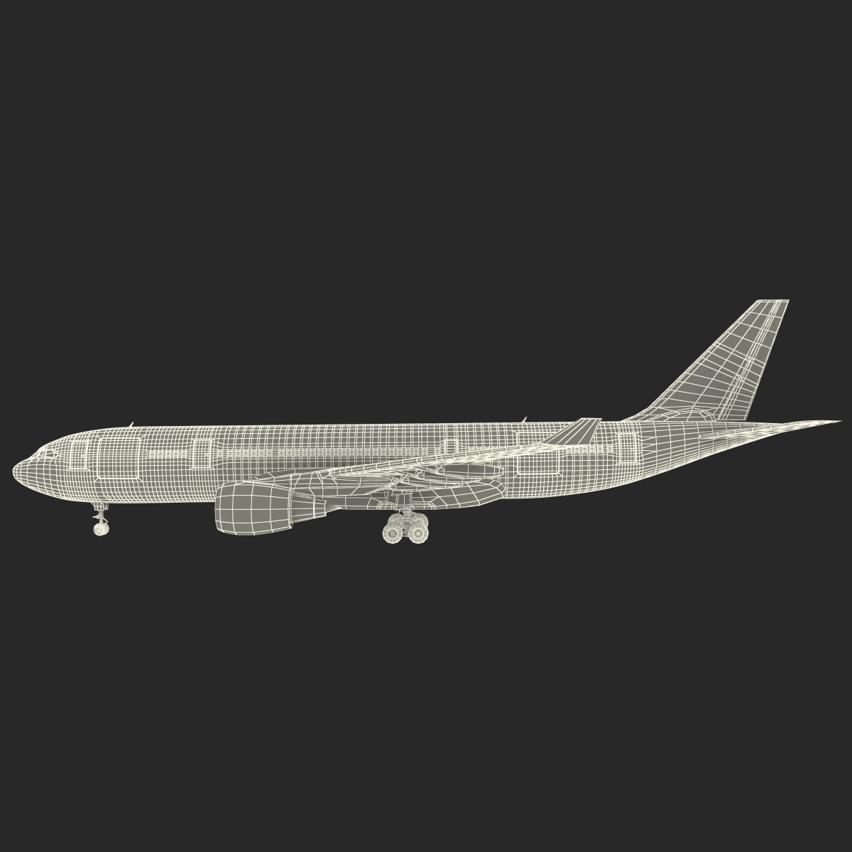 Airbus A330 P2F Emirates 3D model