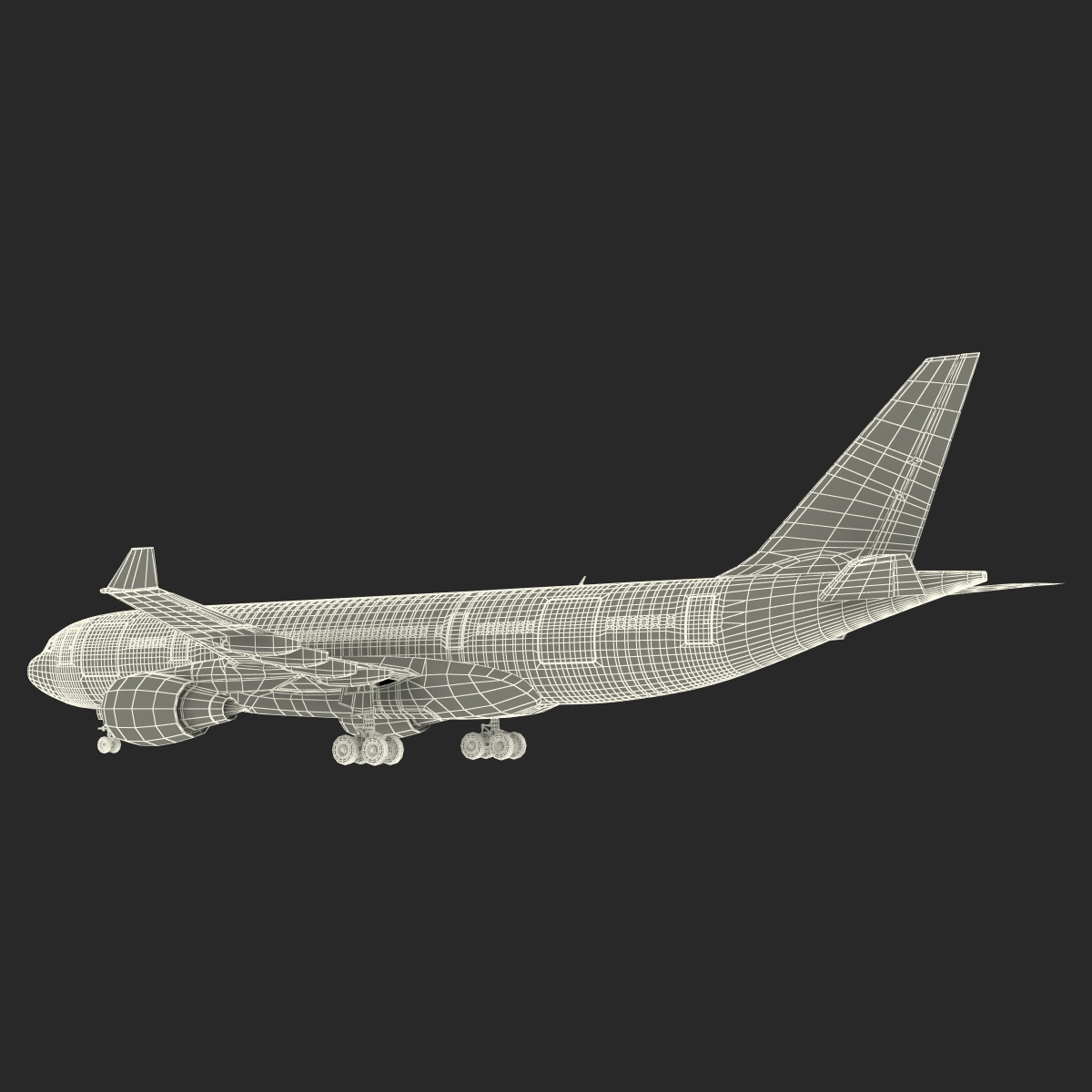 Airbus A330 P2F Emirates 3D model