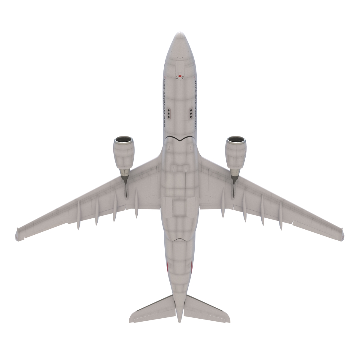 3D Airbus A330 P2F Emirates Rigged