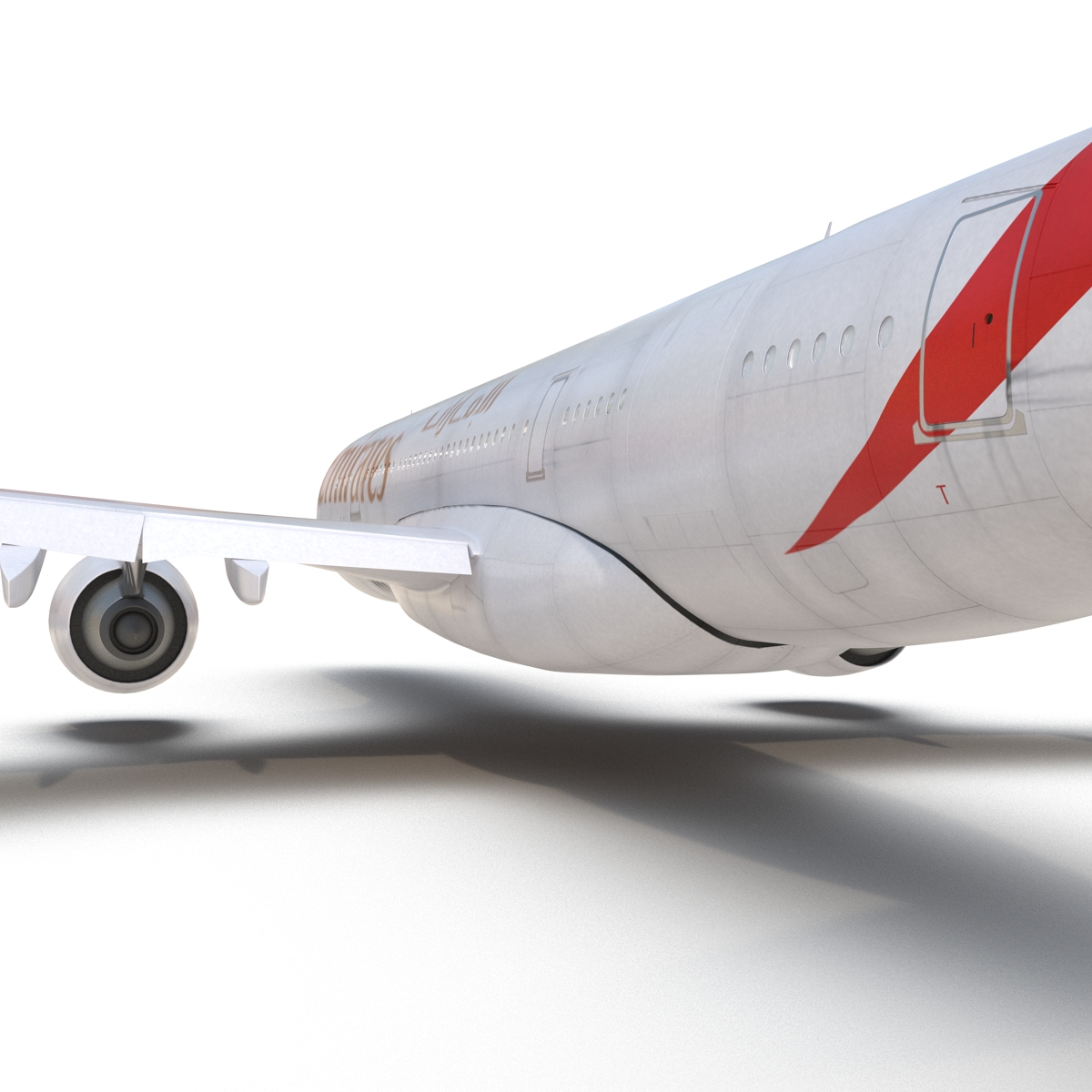 3D Airbus A330 P2F Emirates Rigged