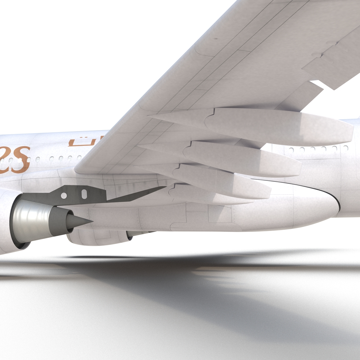 3D Airbus A330 P2F Emirates Rigged