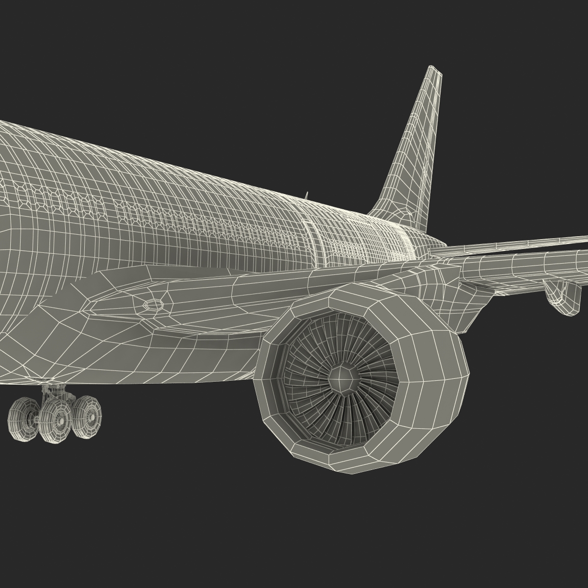 3D Airbus A330 P2F Emirates Rigged