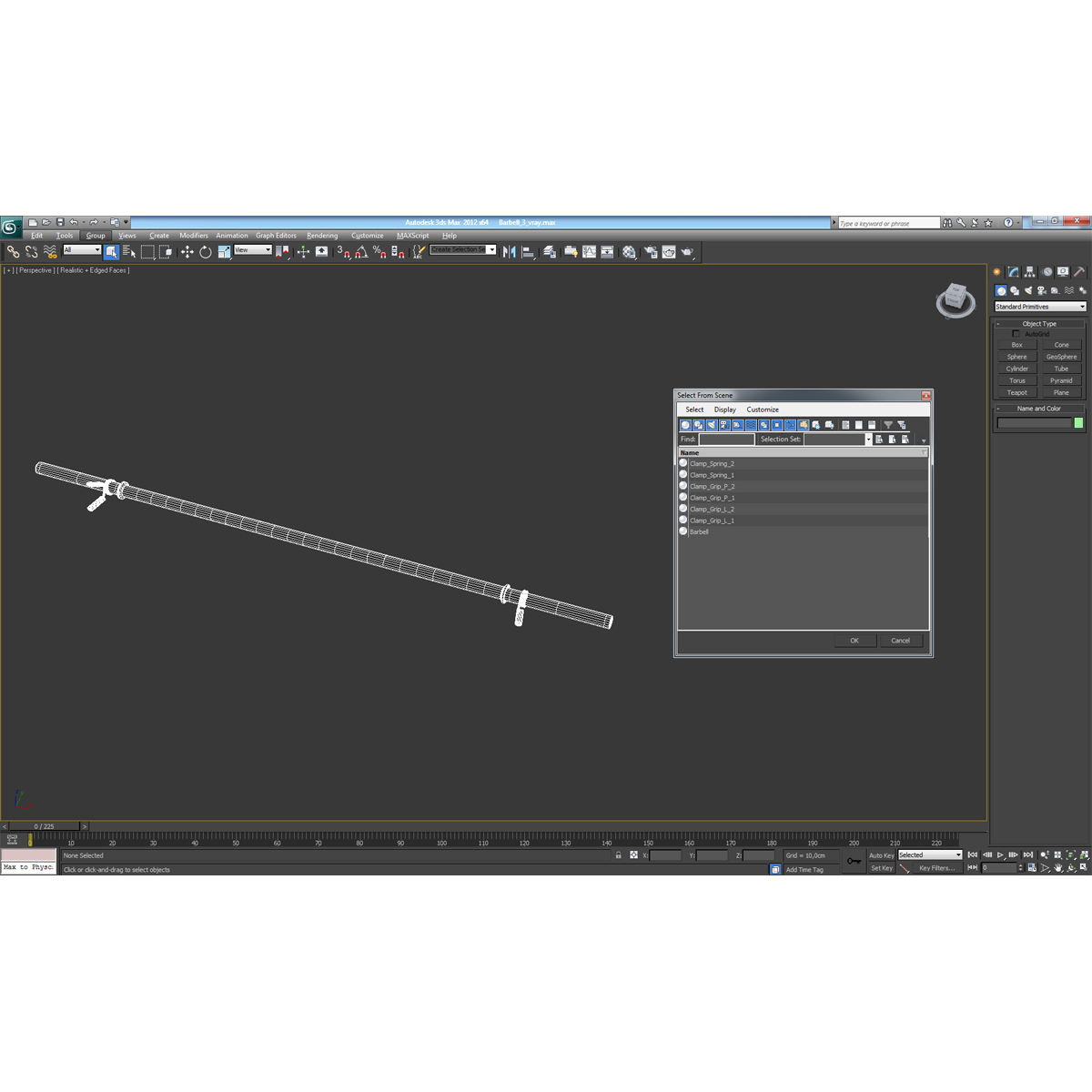 Barbell 3 3D model