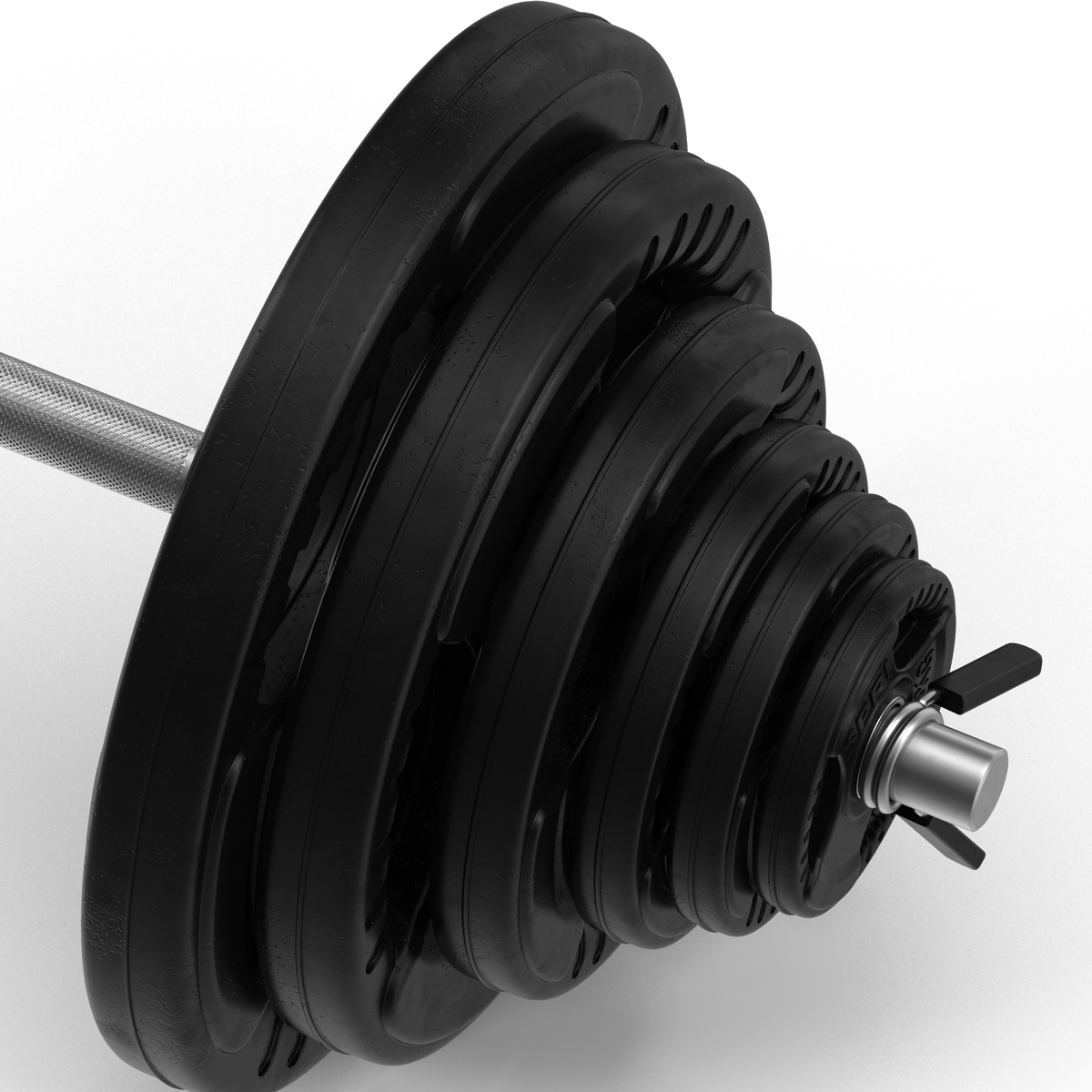 3D model Barbell and Plates 2