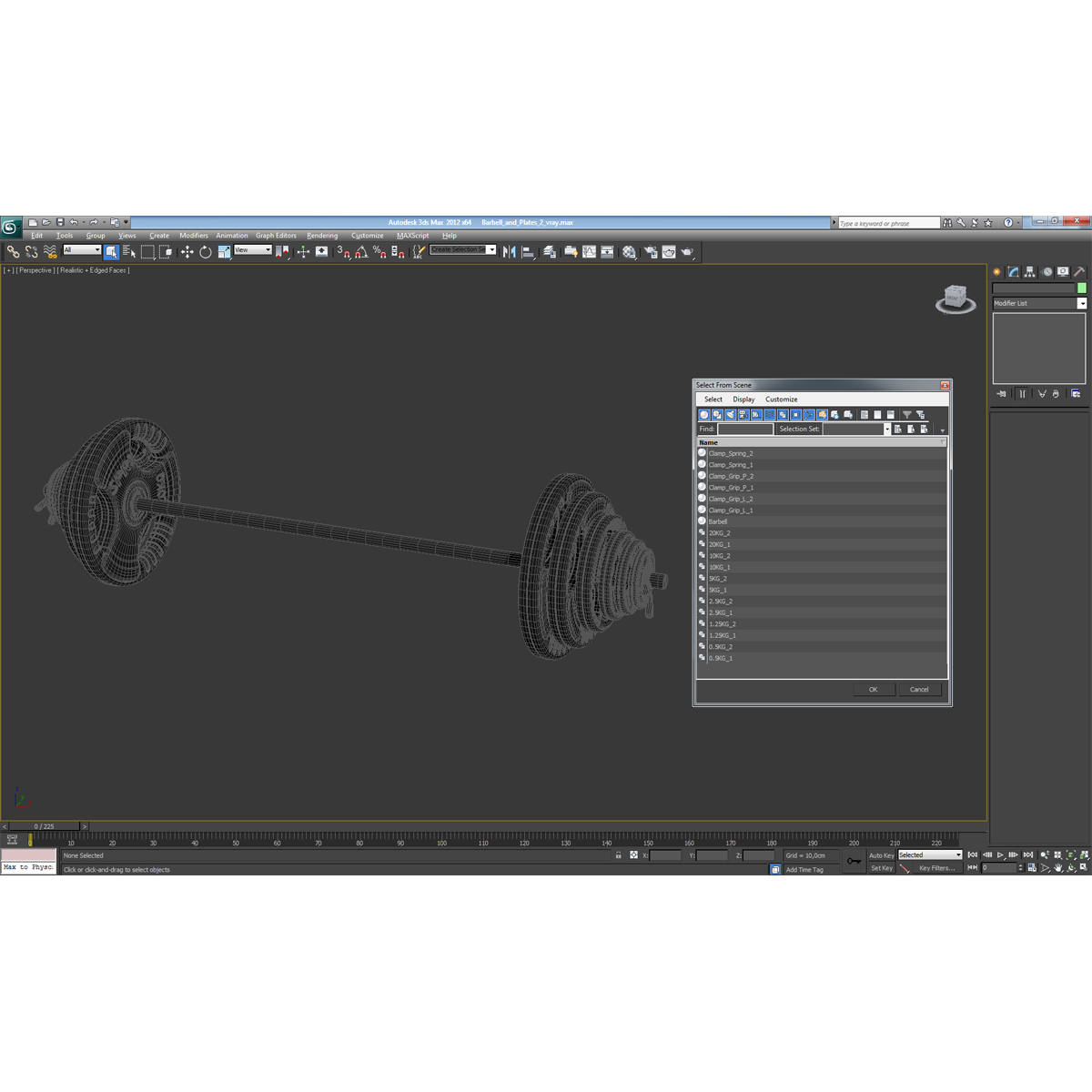 3D model Barbell and Plates 2