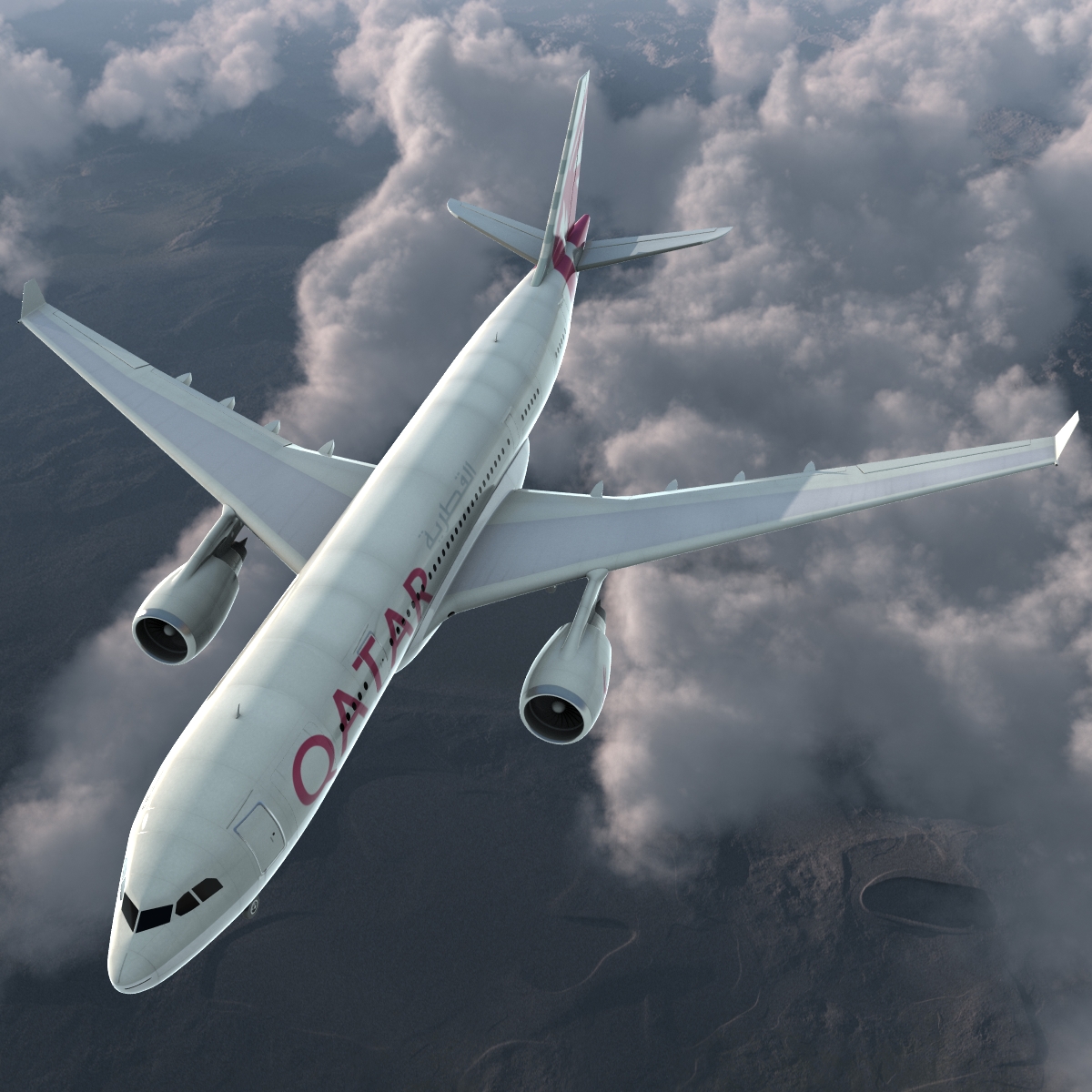 3D Airbus A330 P2F Qatar